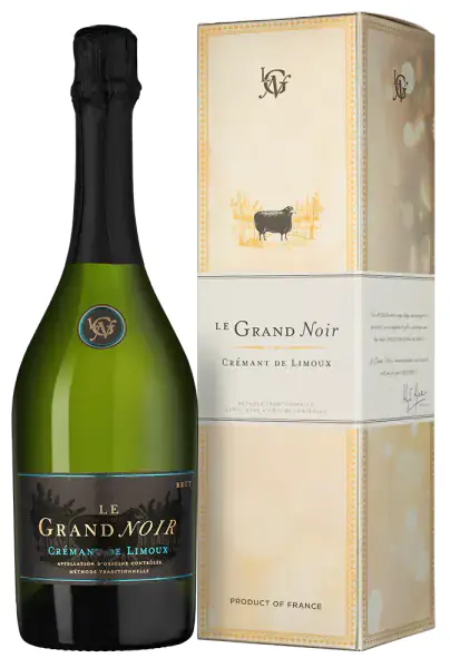 Le Grand Noir Cremant de Limoux в подарочной упаковке, 0.75
Ле Гран Нуар Креман де Лиму, фото 1 из 2