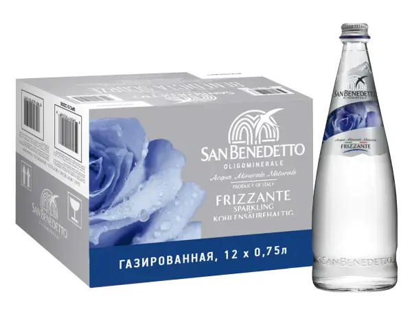 Вода газированная San Benedetto (12 шт.), 0.75
San Benedetto Сан Бенедетто газ стекло КОР12, фото 1 из 2